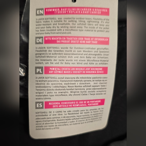 NWT EVEREST 6in1 Back/Front Softshell jacket, carrier jacket, size XXL - Picture 5 of 16